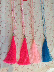 Pink Chickentassel necklaces